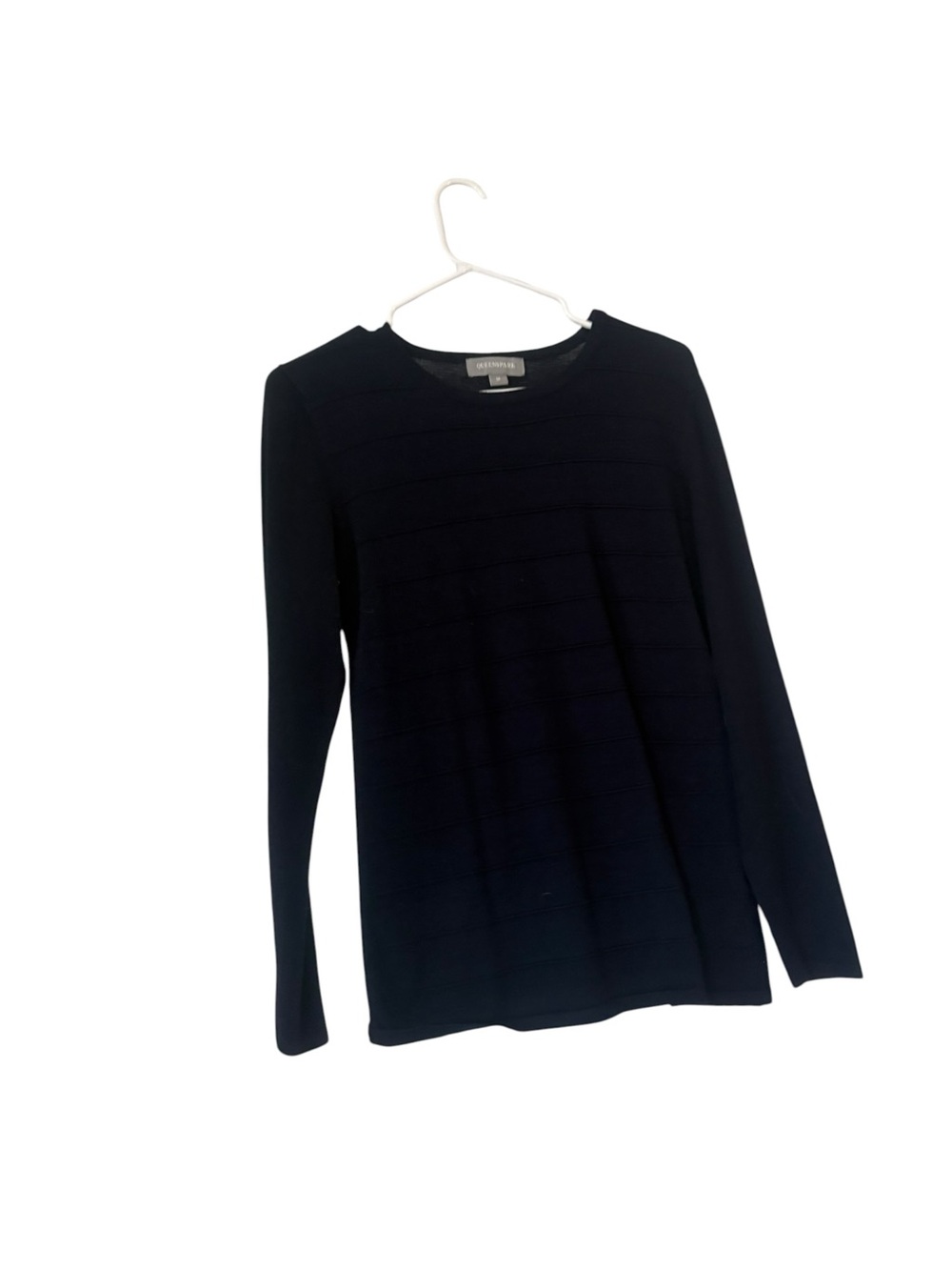 QueensPark Navy Long Sleeve Crewneck Sweater